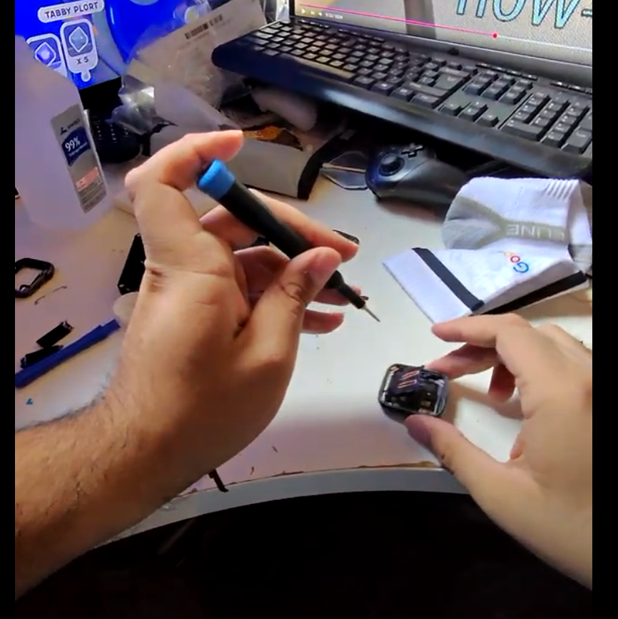 Alexis Marroquin working with computer technology